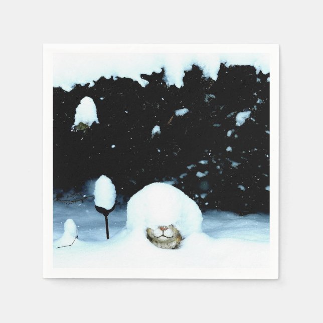 RABBIT IN THE SNOW   NAPKIN (Front)