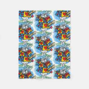 Rabbit in Wonderland Fleece Blanket