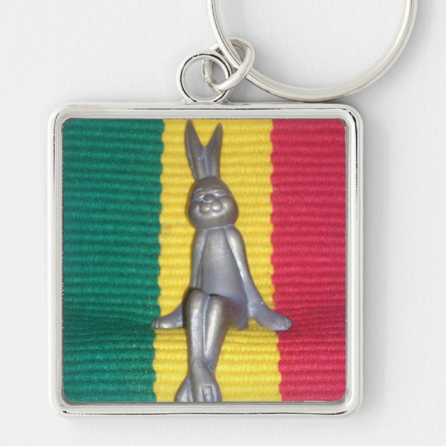 Rabbit Kingston Jamaica Glory Colours Keychain (Front)