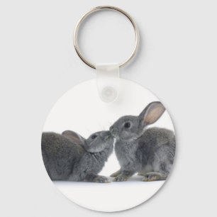 Rabbit Kiss Keychain