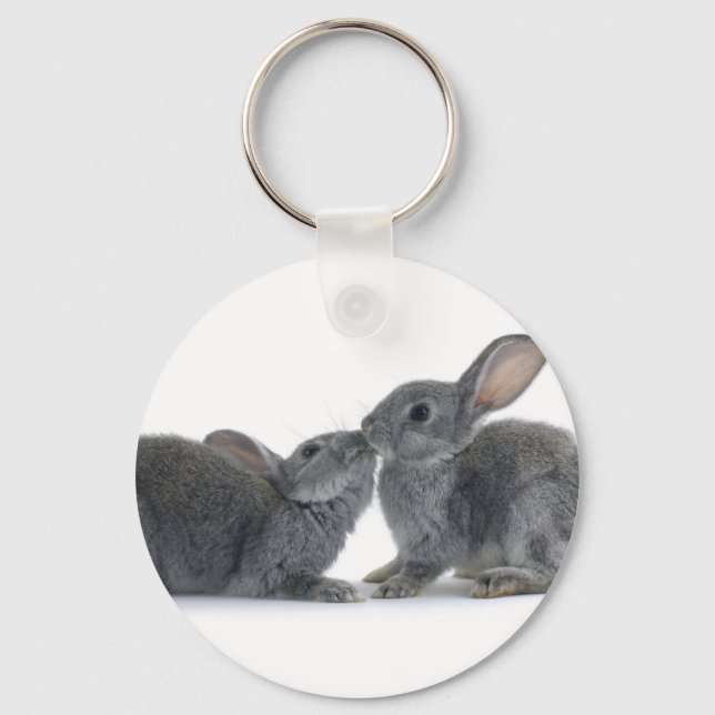 Rabbit Kiss Keychain (Front)