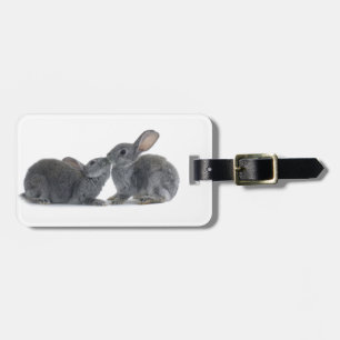 Rabbit Kiss Luggage Tag