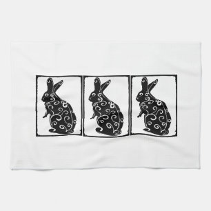 rabbit kitchen towel