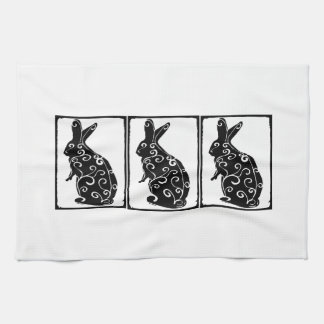 rabbit kitchen towel