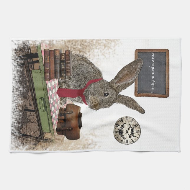 rabbit kitchen towel (Horizontal)