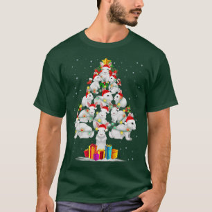 Rabbit Love Christmas Tree Light Hat Snow Santa Xm T-Shirt