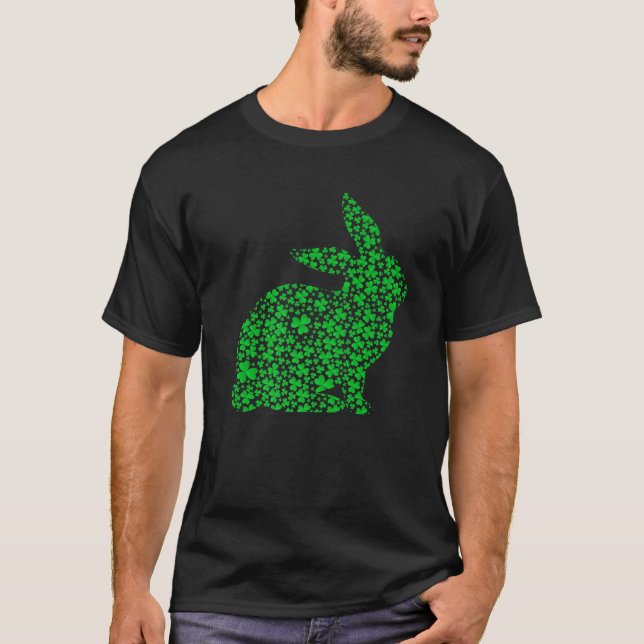 Rabbit Lover Leprechaun Rabbit St. Patrick's Day T-Shirt (Front)