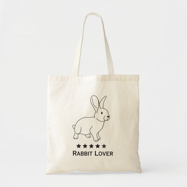 Rabbit Lover, Simple Design  Tote Bag (Front)