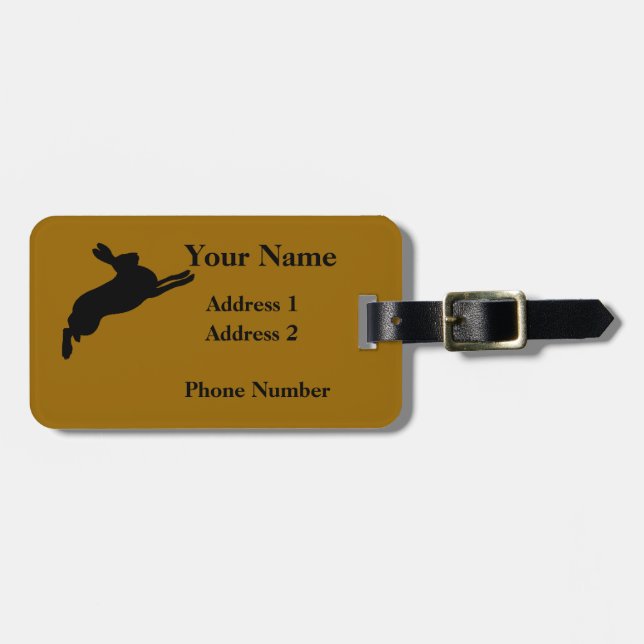 Rabbit Luggage Tag (Front Horizontal)