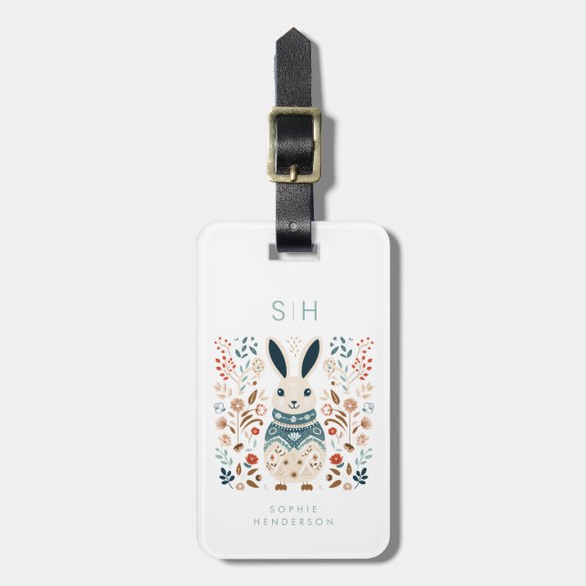Rabbit Luggage Tag (Front Vertical)