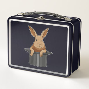Rabbit Magician Magic hat Metal Lunch Box