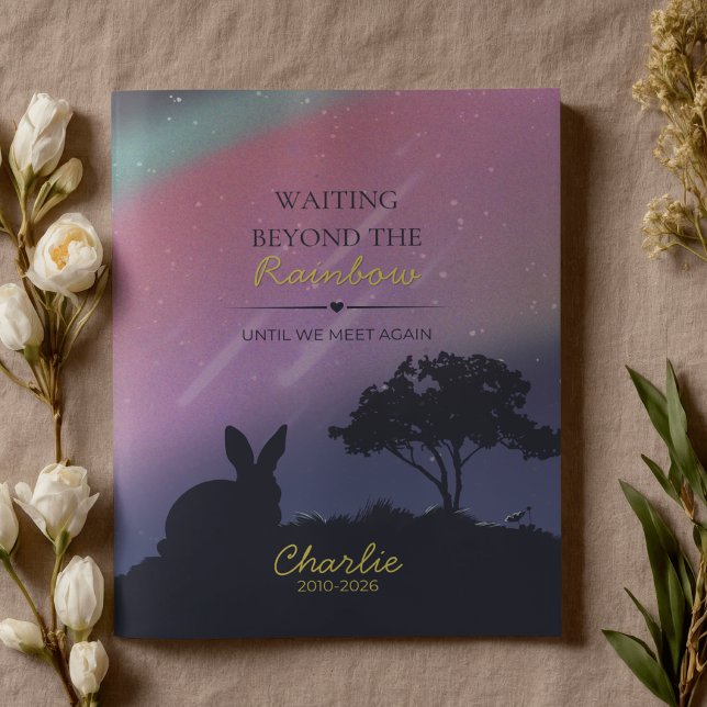Rabbit Memorial Card Rainbow Bridge Sympathy (Creator Uploaded)