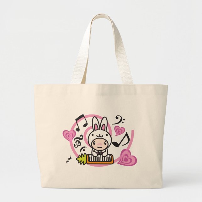 Rabbit_Method Large Tote Bag (Front)