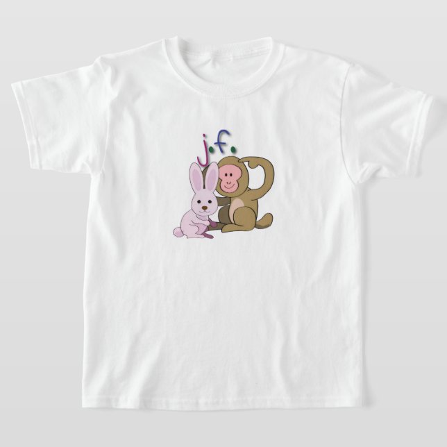 rabbit & monkey T-Shirt (Laydown)