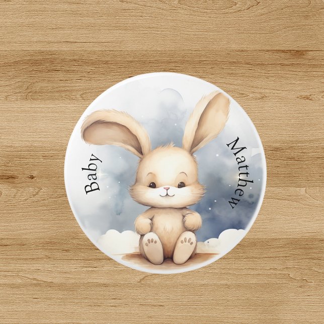 Rabbit moon sky beige cute nursery ceramic knob (Creator Uploaded)