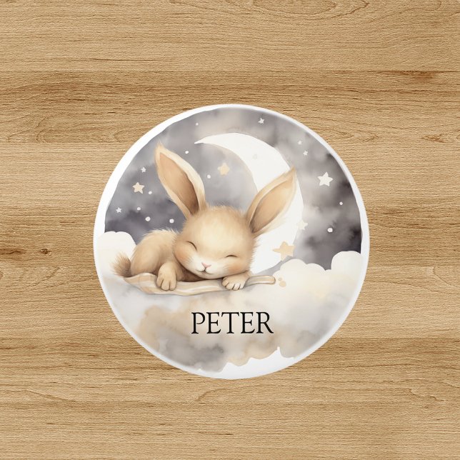 Rabbit moon sky beige cute nursery ceramic knob (Creator Uploaded)