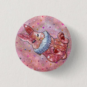 Rabbit named Ladybug 1 Inch Round Button