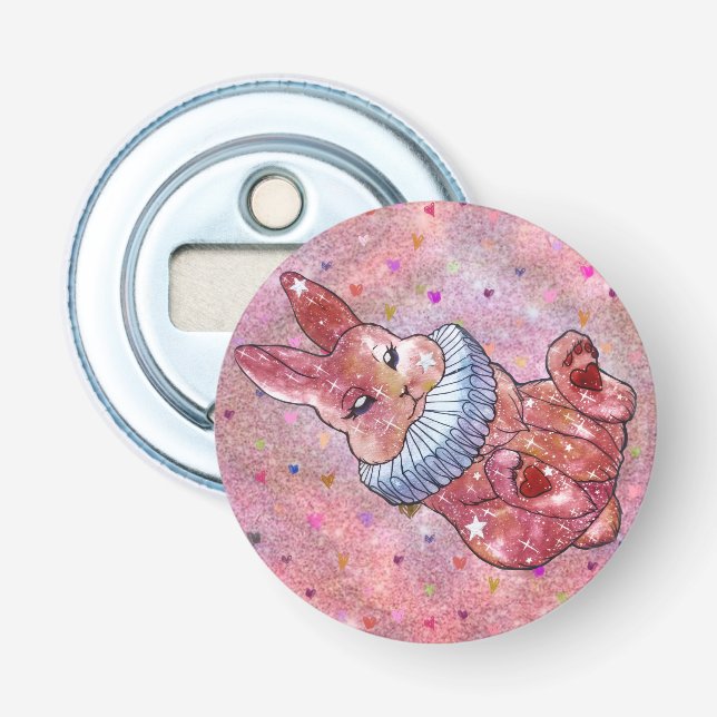 Rabbit named Ladybug Bottle Opener (Front)