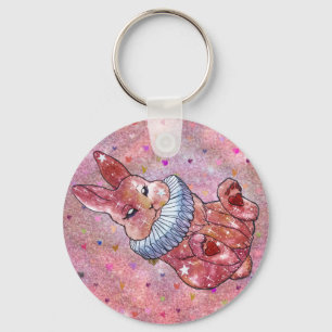 Rabbit named Ladybug Keychain
