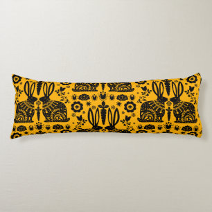 Rabbit Nordic Scandinavian Folk Art Body Pillow