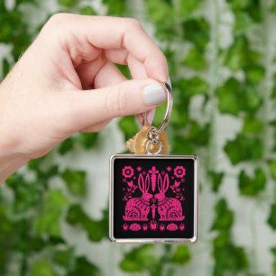 Rabbit Nordic Scandinavian Folk Art     Keychain
