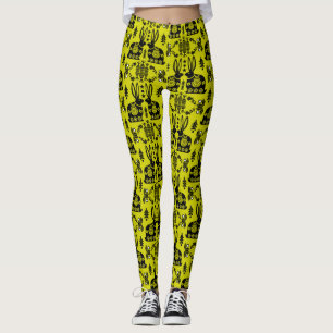 Rabbit Nordic Scandinavian Folk Art    Leggings