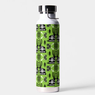 Rabbit Nordic Scandinavian Folk Art Water Bottle