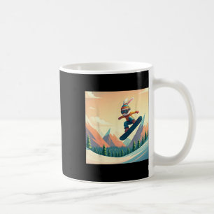 Rabbit On A Showboard Coffee Mug