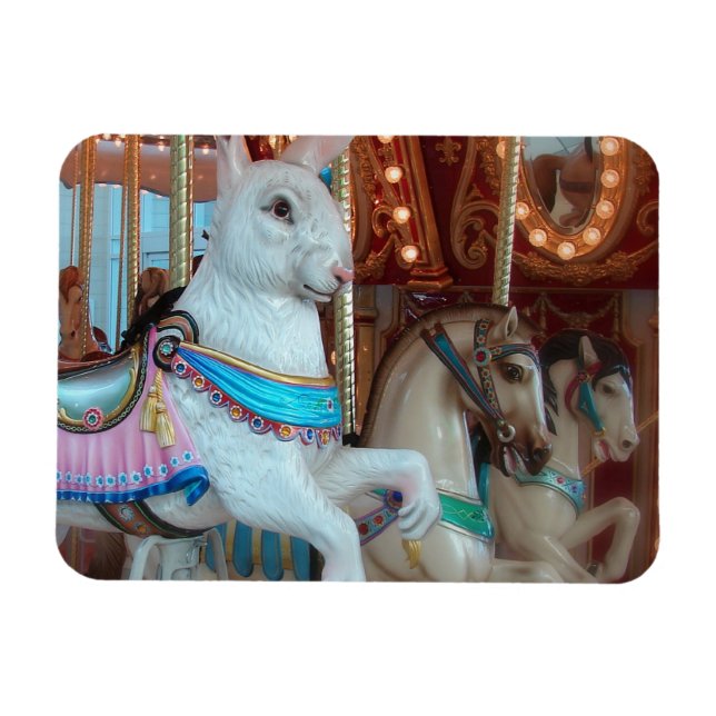 Rabbit on Merry-Go-Round  Magnet (Horizontal)