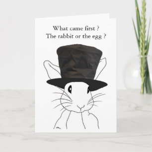 Rabbit or the Egg Easter Card