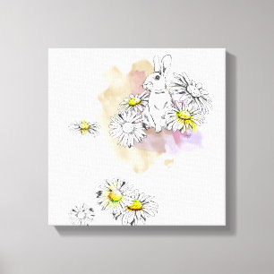Rabbit Painting Canvas Print
