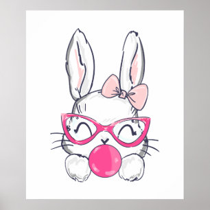 rabbit paloon, retro, vintage poster