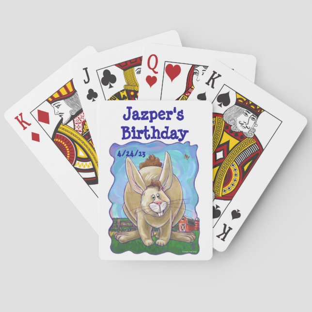 Rabbit Party Center Playing Cards (Back)