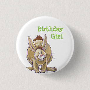 Rabbit Party Centre 1 Inch Round Button