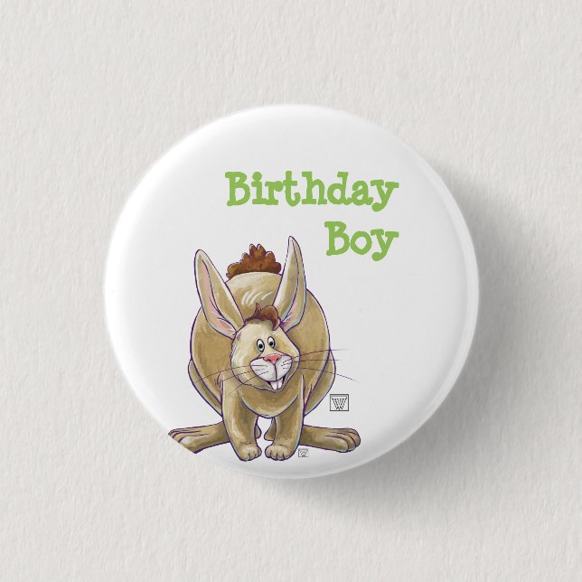 Rabbit Party Centre 1 Inch Round Button (Front)