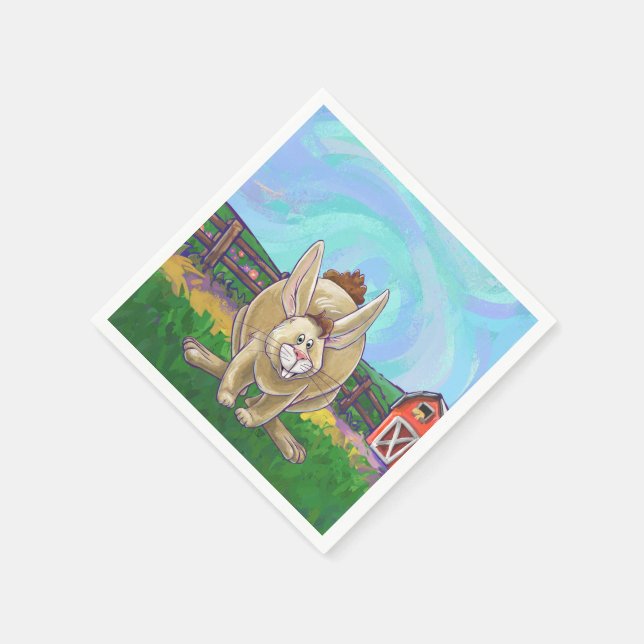 Rabbit Party Centre Napkin (Corner)