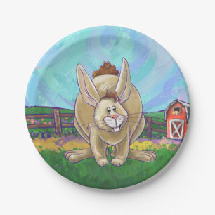 Rabbit Party Centre Paper Plate