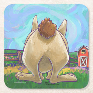 Rabbit Party Centre Square Paper Coaster