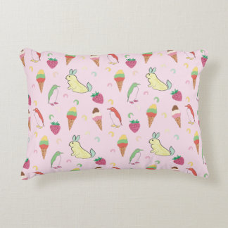 Rabbit Penguin Strawberry Ice cream cute baby  Accent Pillow