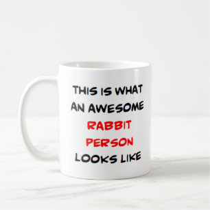 rabbit person, awesome Mug