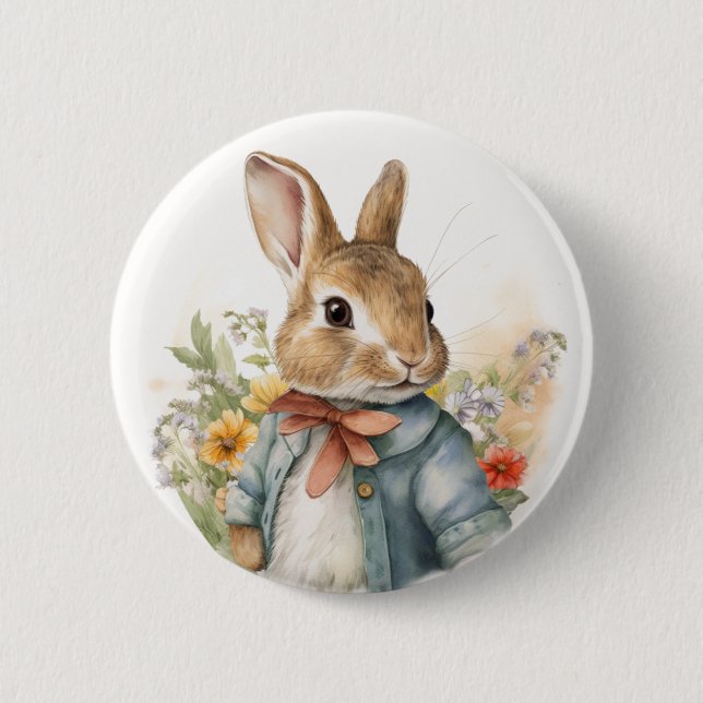 Rabbit Peter  2 Inch Round Button (Front)