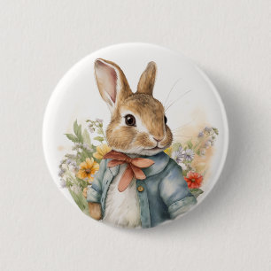 Rabbit Peter 2 Inch Round Button