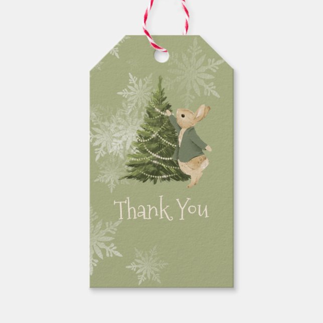 Rabbit Peter Christmas Gift Tags (Front)