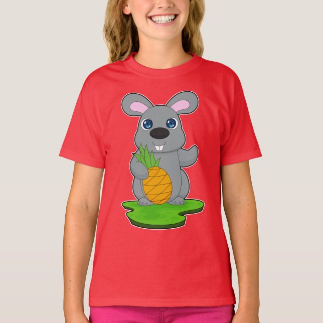 Rabbit Pineapple Fruit T-Shirt (Front)