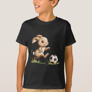 Rabbit Playing Soccer - Rabbit Futbol - Rabbit Soc T-Shirt