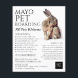 Rabbit Portrait, Pet Boarding Advertising Flyer<br><div class="desc">Rabbit Portrait,  Pet Boarding Advertising Flyer by The Business Card Store.</div>