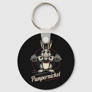Rabbit Rabbit Pumpernickel Karnickel Bodybuilding  Keychain