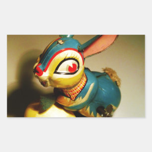 rabbit rabbits toy and easter yellow egg sticker