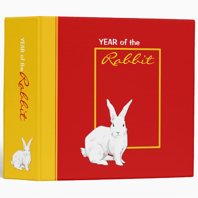 Rabbit red Chinese New Year Binder (Front/Spine)