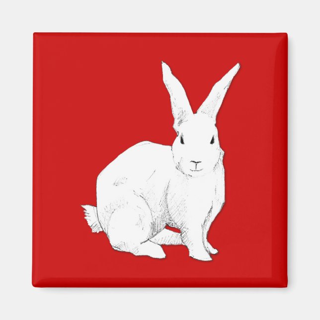 Rabbit red Magnet (Front)
